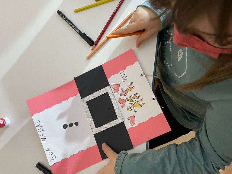 Taller infantil 'M'agrada el Nadal' celebrat a la Biblioteca d'Encamp
