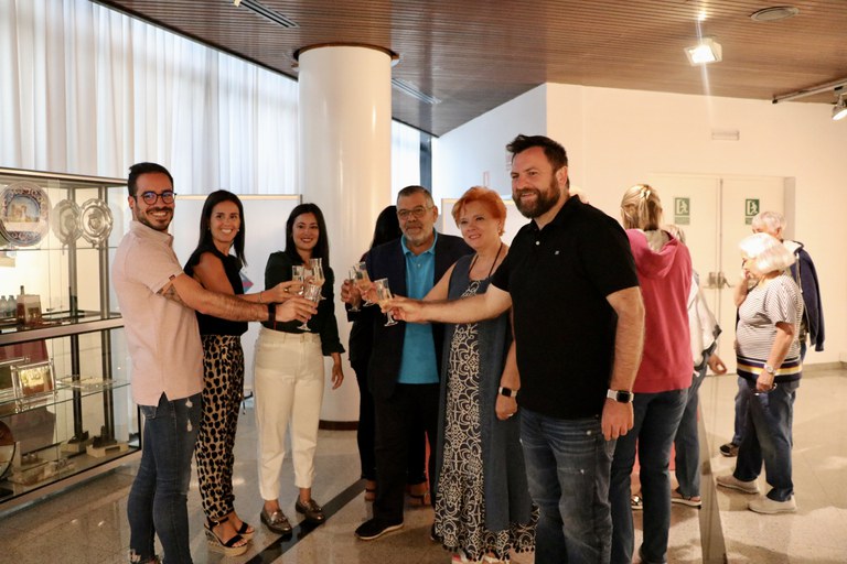Inauguració de l'exposició d'Alicia Luño al Comú d'Encamp.