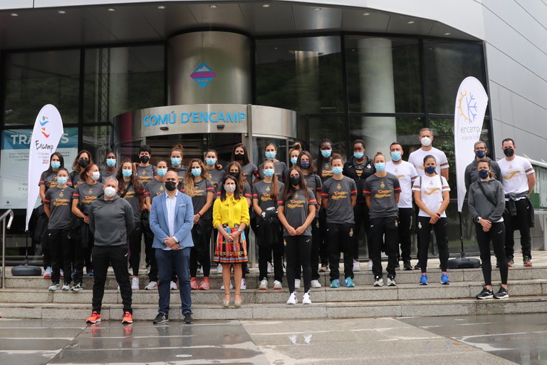 Foto oficial de la recepció de la RFEBM al Comú d'Encamp 