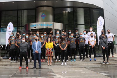 Foto oficial de la recepció de la RFEBM al Comú d'Encamp .