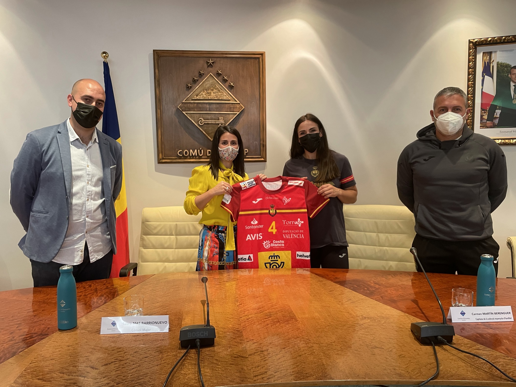 Recepció de la RFEBM al Comú d'Encamp 