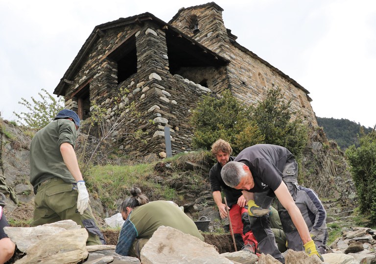 Curs de pedra seca impartit a Les Bons