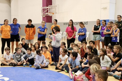 Estada del Barça CBS i activitat amb els i les infants de l'Àrea de Jovent i les joves de la Federació Andorrana de Basquetbol.