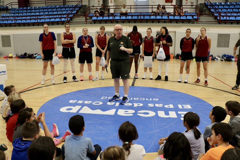Estada del Barça CBS i activitat amb els i les infants de l'Àrea de Jovent i les joves de la Federació Andorrana de Basquetbol