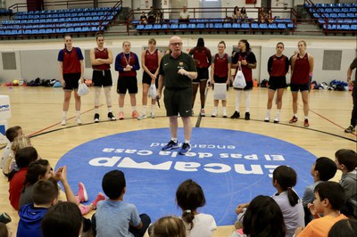 Estada del Barça CBS i activitat amb els i les infants de l'Àrea de Jovent i les joves de la Federació Andorrana de Basquetbol.