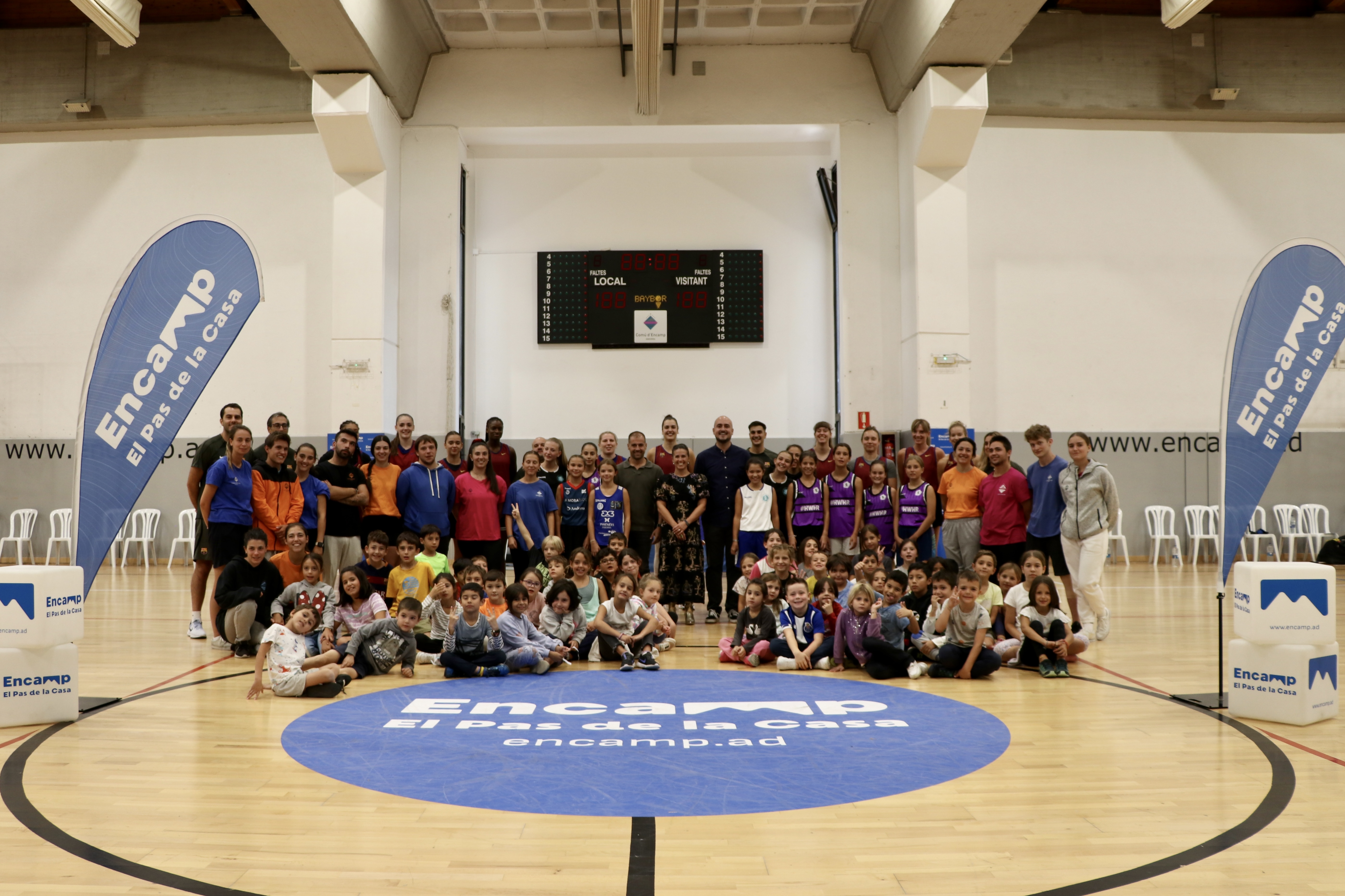 Estada del Barça CBS i activitat amb els i les infants de l'Àrea de Jovent i les joves de la Federació Andorrana de Basquetbol