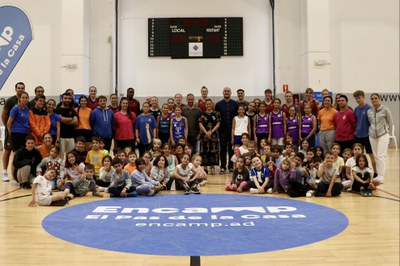 Estada del Barça CBS i activitat amb els i les infants de l'Àrea de Jovent i les joves de la Federació Andorrana de Basquetbol.