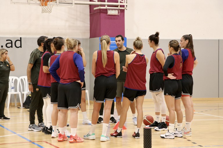 Estada del Barça CBS i activitat amb els i les infants de l'Àrea de Jovent i les joves de la Federació Andorrana de Basquetbol