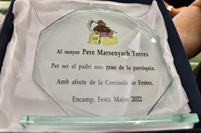 Reconeixement a la gent gran de la parròquia - Festa Major d'Encamp.
