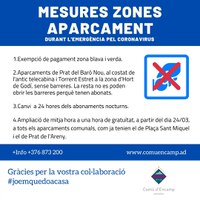 Mesures zones d'aparcament 