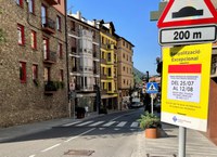 Modificació provisional de la circulació de les avingudes d’Encamp del 25 de juliol al 12 d’agost pels treballs de reparació del paviment