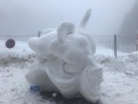Molt bona participació i alt nivell al Concurs d'escultures de neu al Pas de la Casa