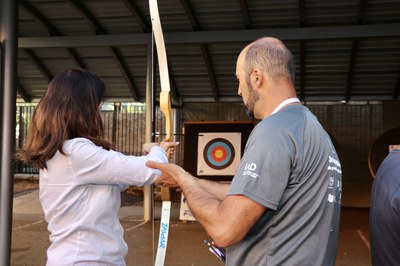 Activitat de tir amb arc a Encamp en el marc de la 3a edició de ‘Mou-te per la teva salut’.