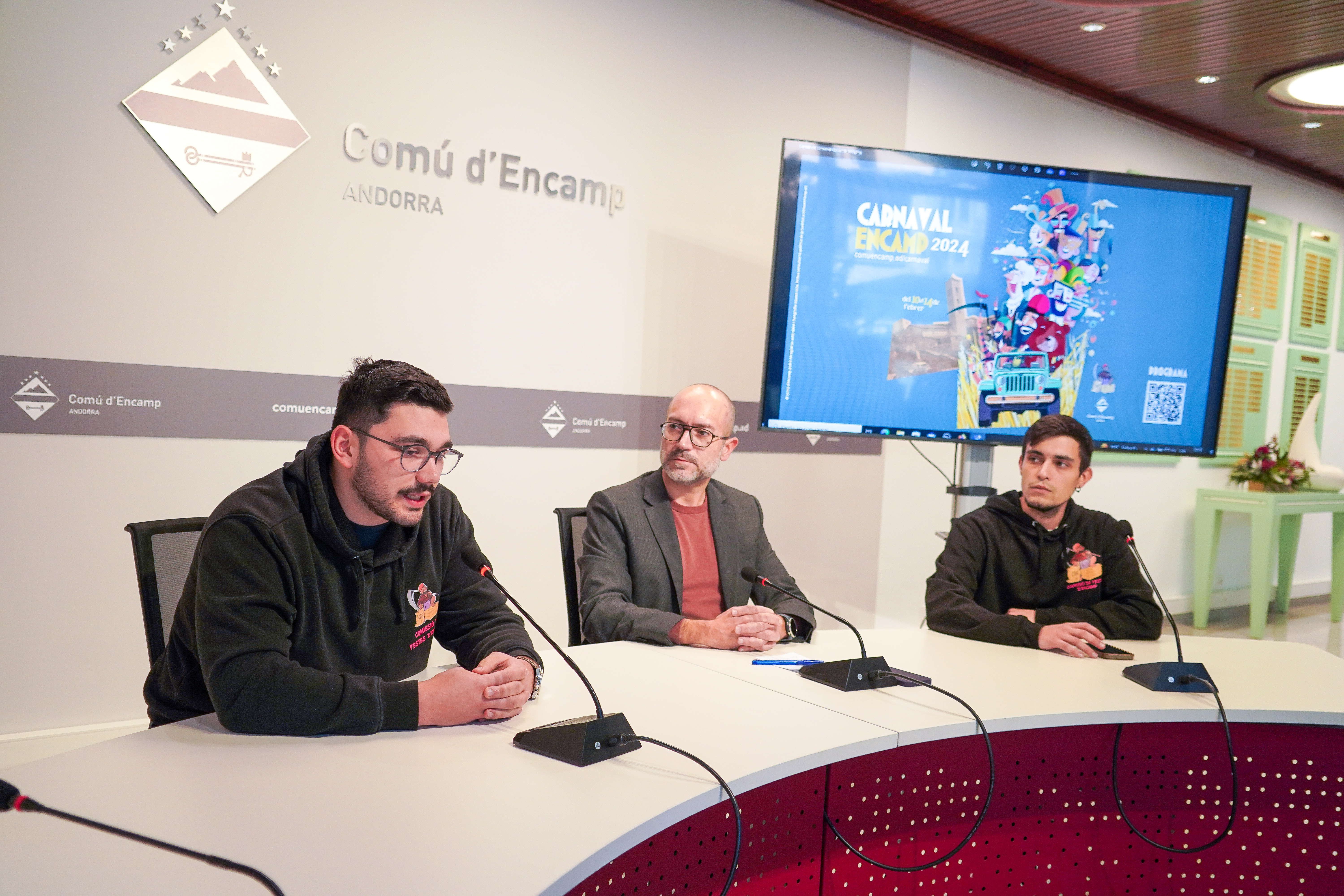 Un moment de la presentació del Carnaval d'Encamp 2024