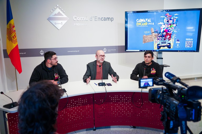 Un moment de la presentació del Carnaval d'Encamp 2024