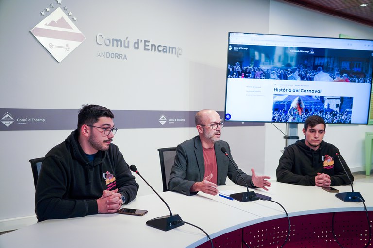 Un moment de la presentació del Carnaval d'Encamp 2024