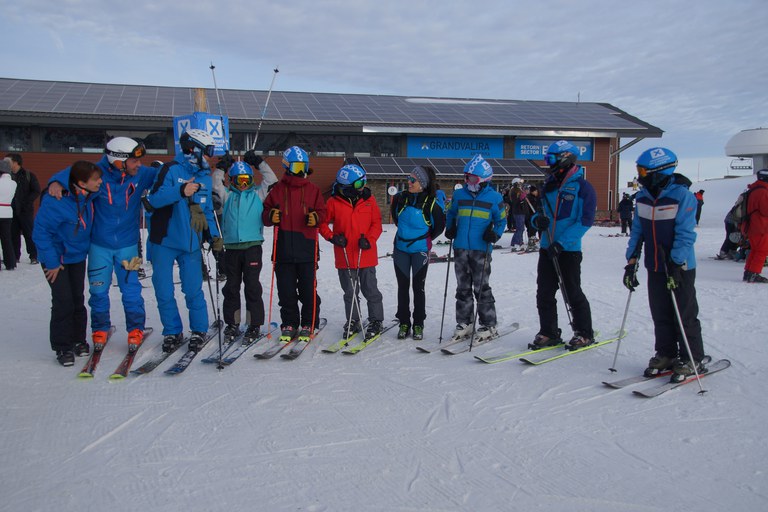 Inici de l'escola de neu.