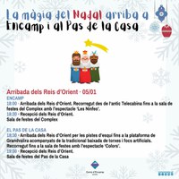 Els Reis d’Orient arribaran a Encamp i al Pas de la Casa durant la tarda del 5 de gener