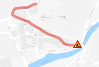 Tall de trànsit al carrer Sant Romà de les Bons per obres