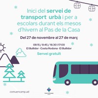Inici del servei de transport urbà i per a escolars del Pas de la Casa