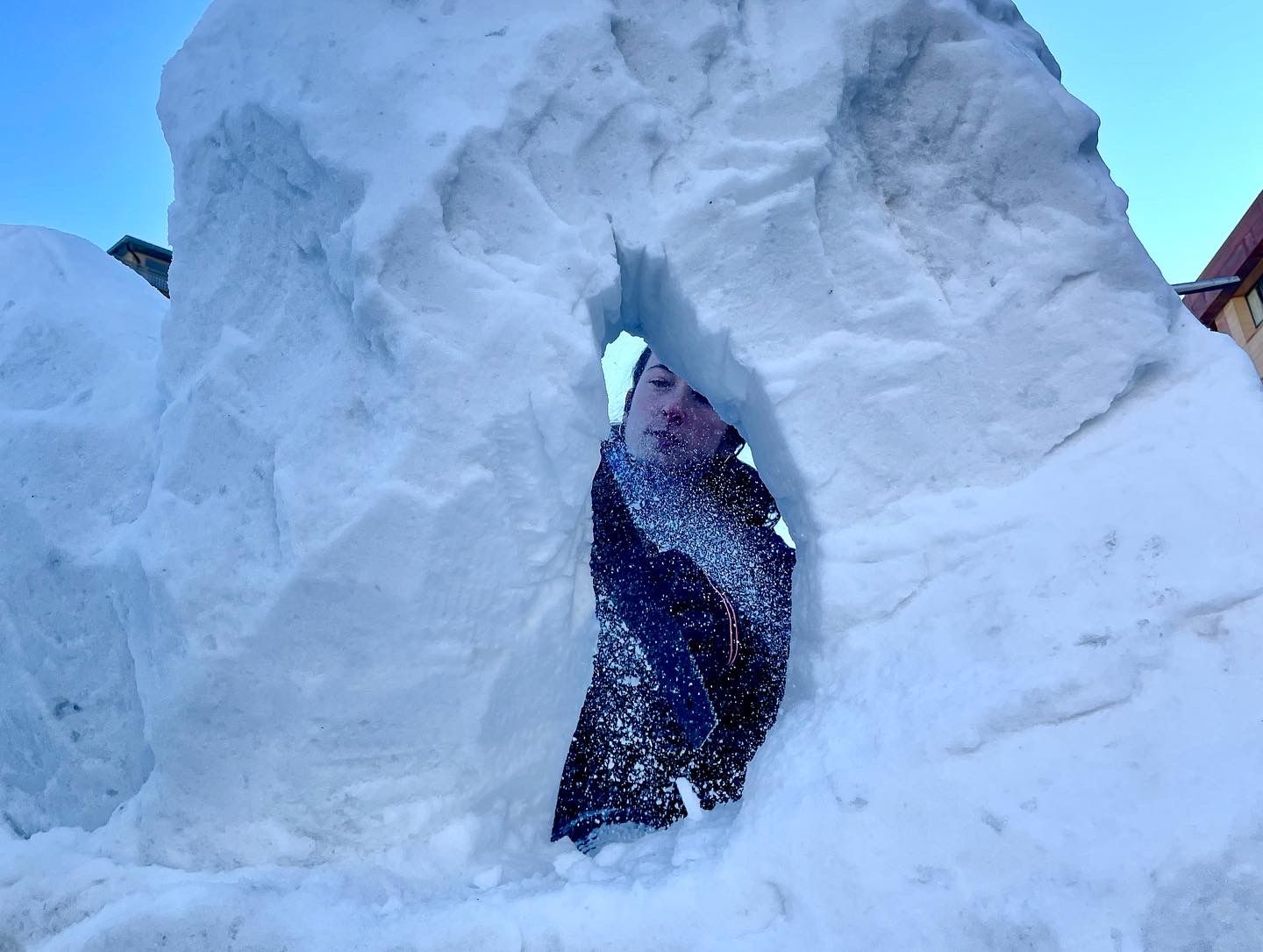 Escultura de neu al Pas de la Casa