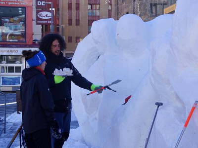 Escultura de neu al Pas de la Casa.